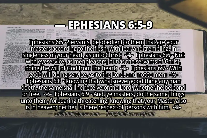 Image for EPHESIANS 6:5-9 Bible verse
