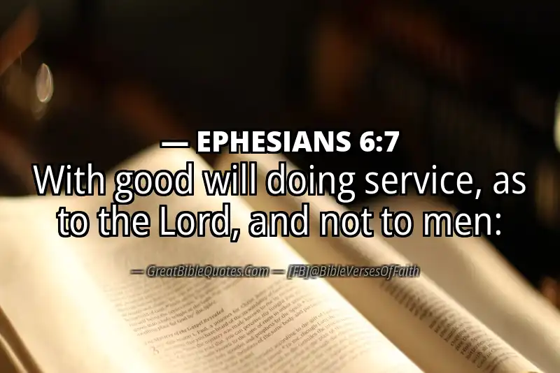 EPHESIANS 6:7 Verse