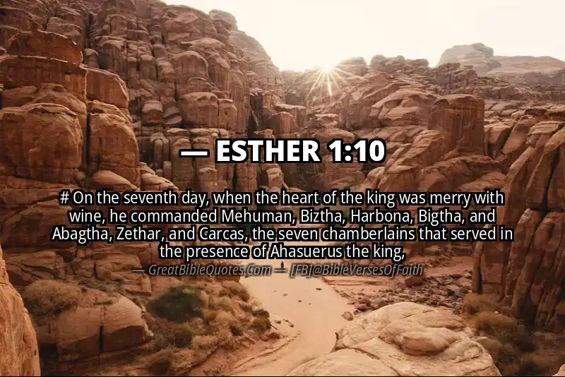 ESTHER 1:10 Verse Image