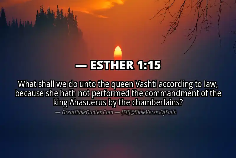 ESTHER 1:15 Verse Image