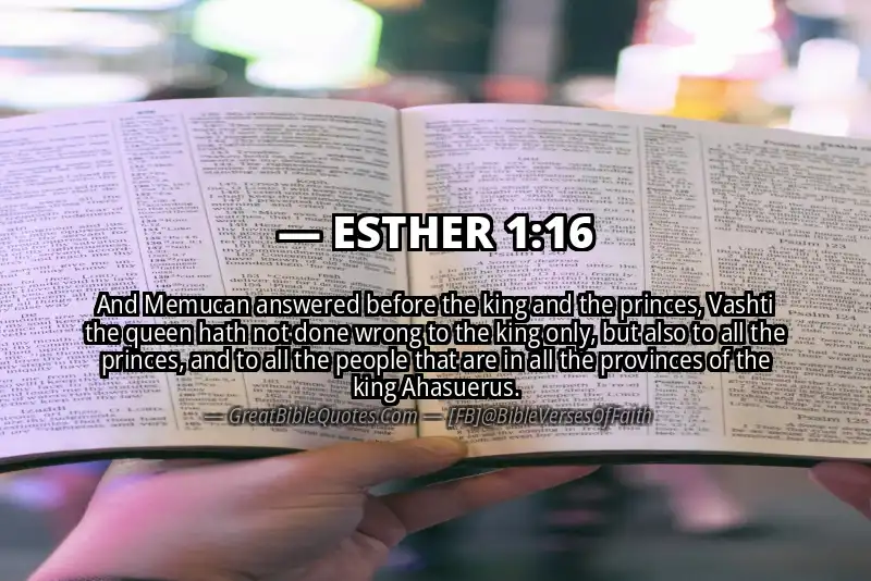 ESTHER 1:16 Verse