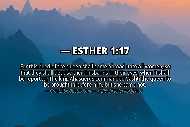 ESTHER 1:17 Verse