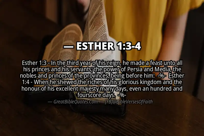 Image for ESTHER 1:3-4 Bible verse