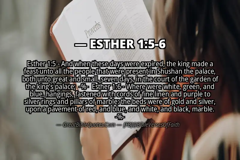 Image for ESTHER 1:5-6 Bible verse