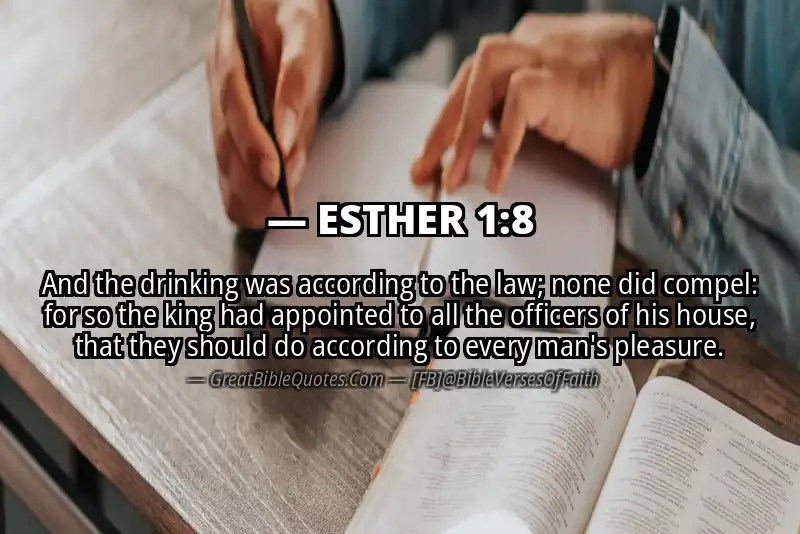 ESTHER 1:8 Verse