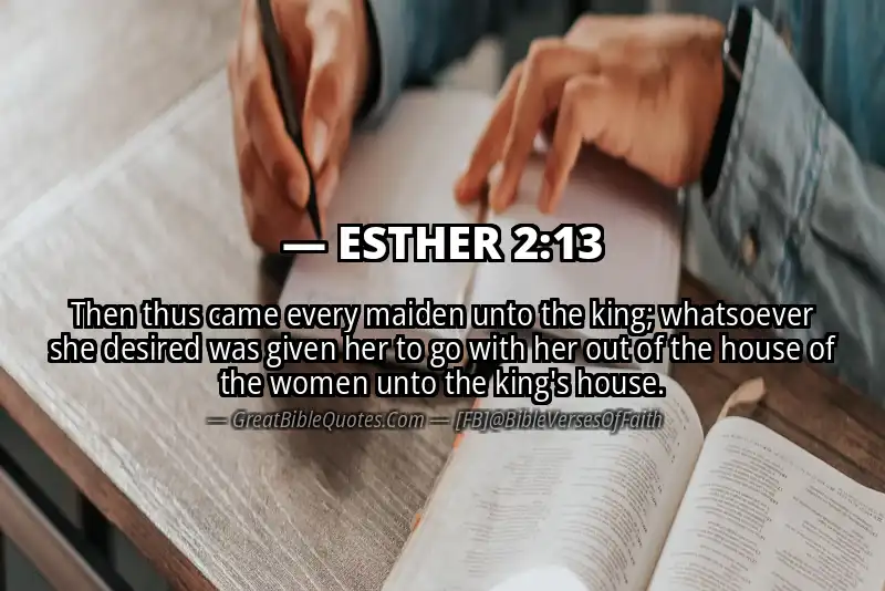 ESTHER 2:13 Verse