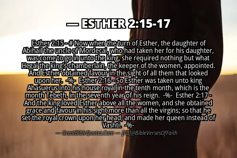 Image for ESTHER 2:15-17 Bible verse