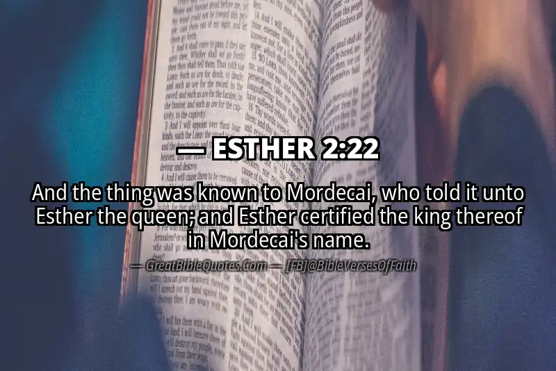 ESTHER 2:22 Verse
