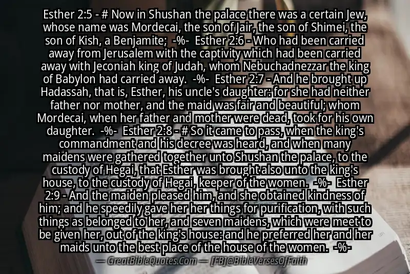 Image for ESTHER 2:5-9 Bible verse