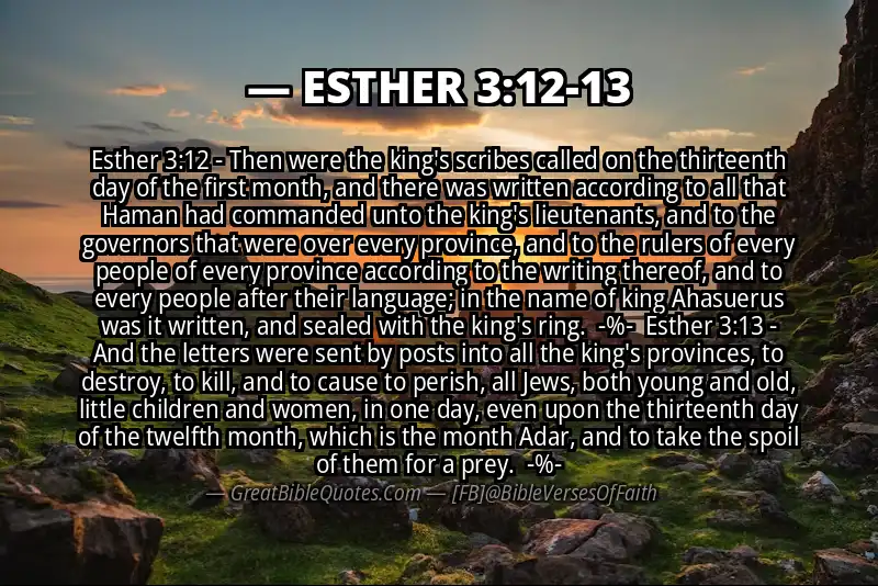 Image for ESTHER 3:12-13 Bible verse