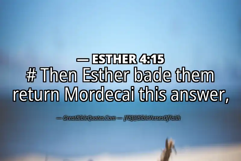 ESTHER 4:15 Verse