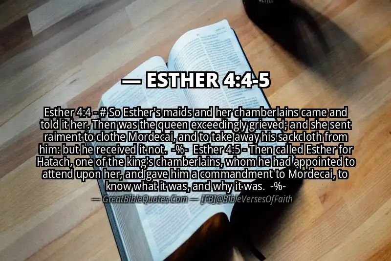 Image for ESTHER 4:4-5 Bible verse