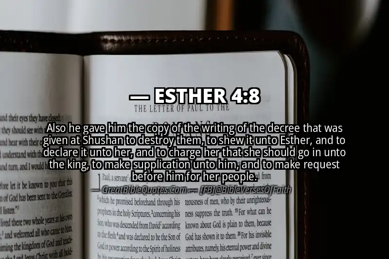 ESTHER 4:8 Verse