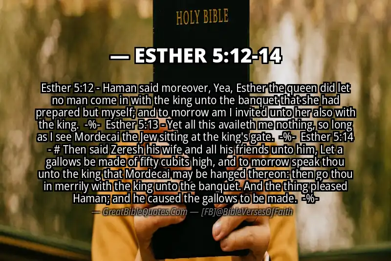 Image for ESTHER 5:12-14 Bible verse