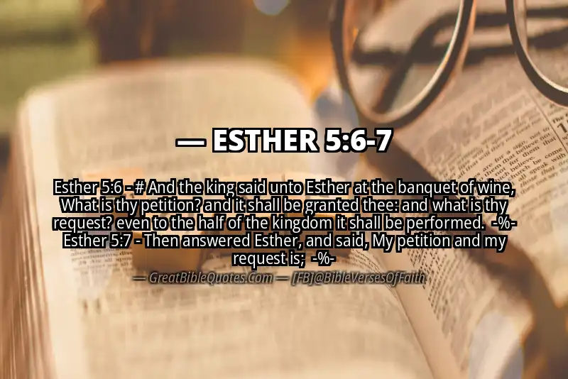 Image for ESTHER 5:6-7 Bible verse