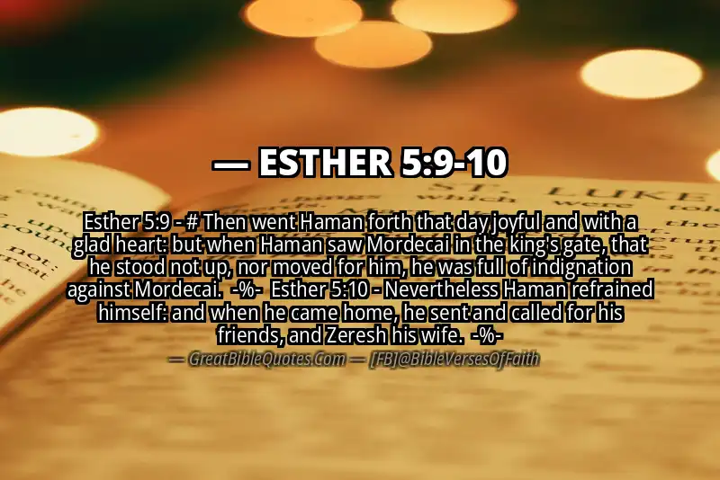 Image for ESTHER 5:9-10 Bible verse
