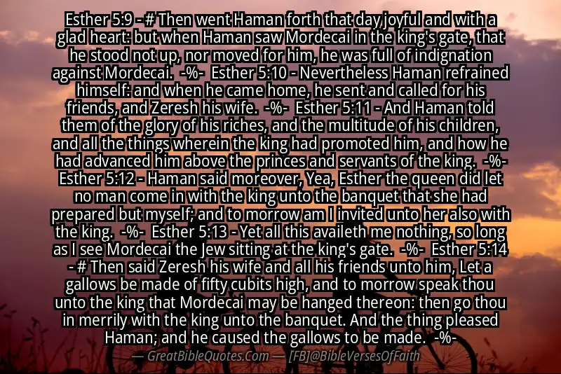 Image for ESTHER 5:9-14 Bible verse