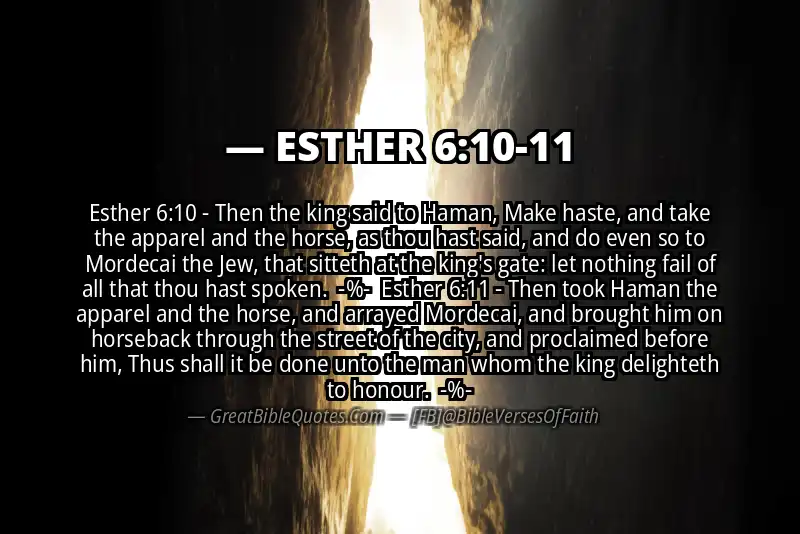 Image for ESTHER 6:10-11 Bible verse