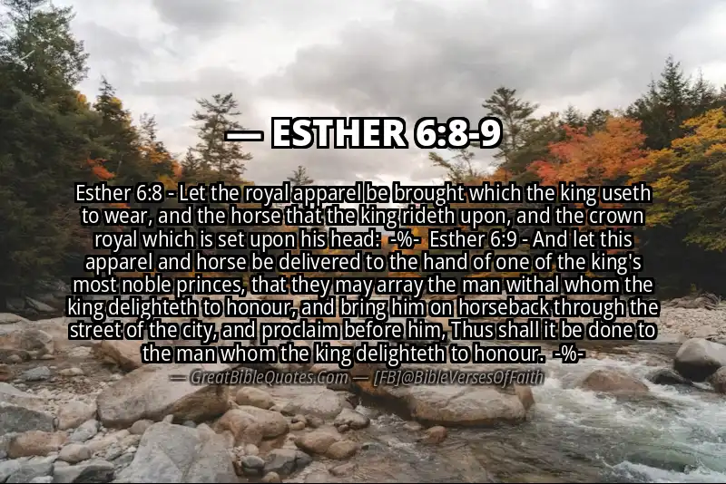 Image for ESTHER 6:8-9 Bible verse