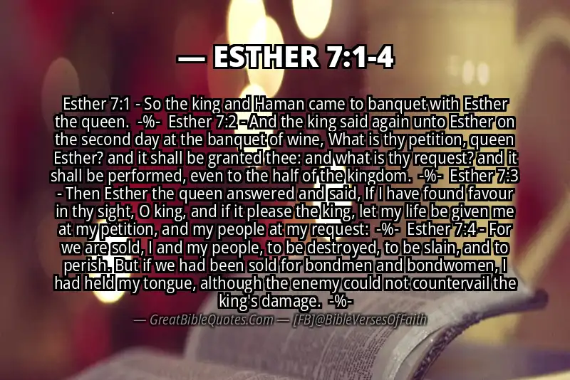 Image for ESTHER 7:1-4 Bible verse