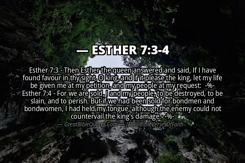 Image for ESTHER 7:3-4 Bible verse