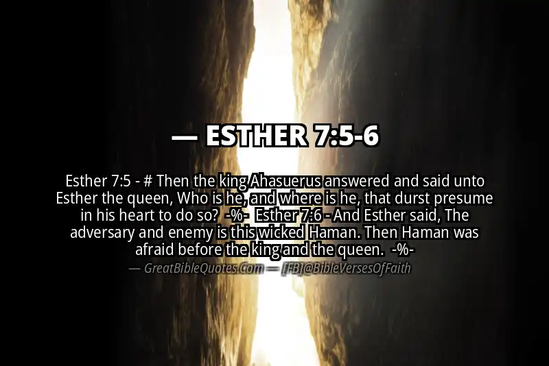 Image for ESTHER 7:5-6 Bible verse