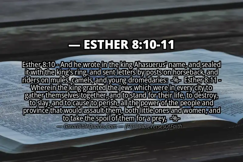 Image for ESTHER 8:10-11 Bible verse