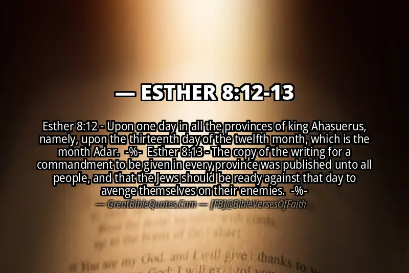 Image for ESTHER 8:12-13 Bible verse