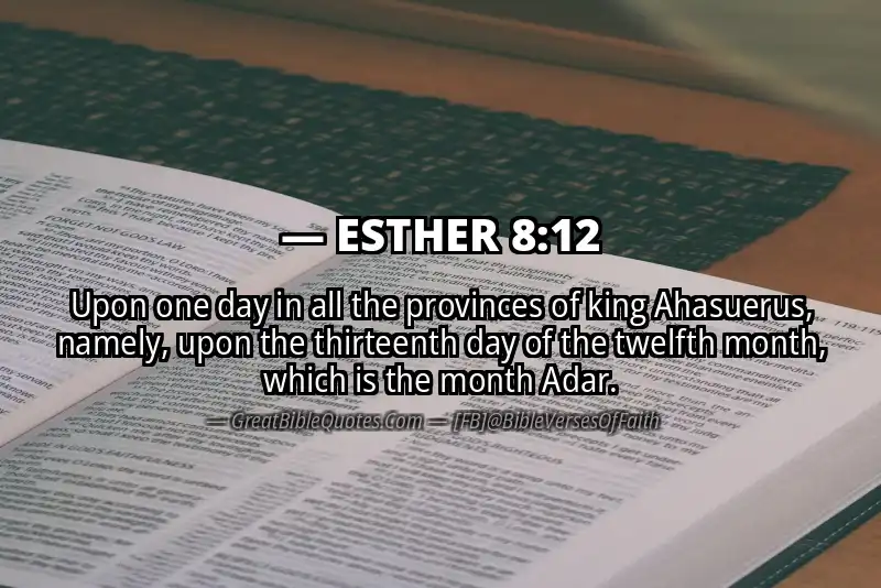 ESTHER 8:12 Verse