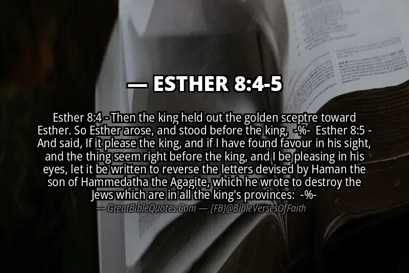 Image for ESTHER 8:4-5 Bible verse