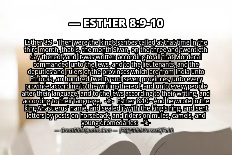 Image for ESTHER 8:9-10 Bible verse