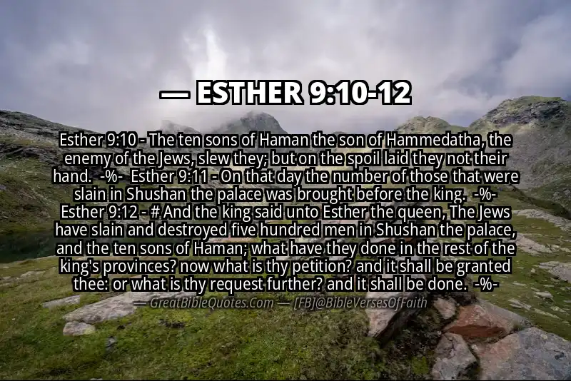 Image for ESTHER 9:10-12 Bible verse