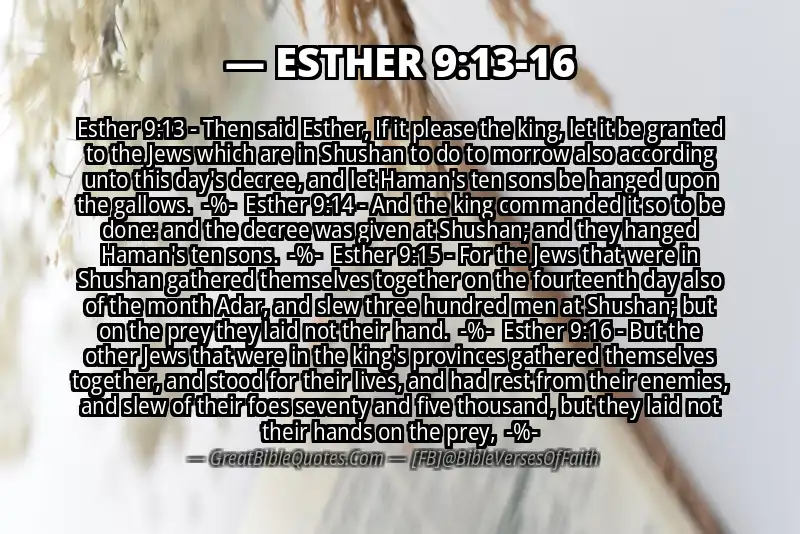 Image for ESTHER 9:13-16 Bible verse