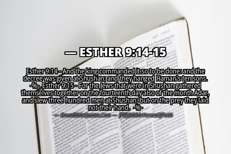 Image for ESTHER 9:14-15 Bible verse
