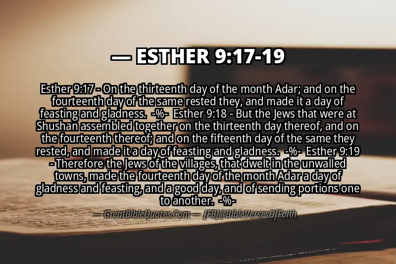 Image for ESTHER 9:17-19 Bible verse