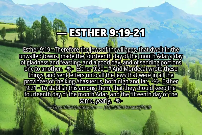 Image for ESTHER 9:19-21 Bible verse