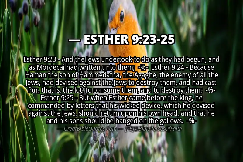 Image for ESTHER 9:23-25 Bible verse