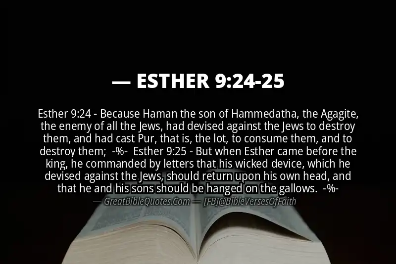 Image for ESTHER 9:24-25 Bible verse