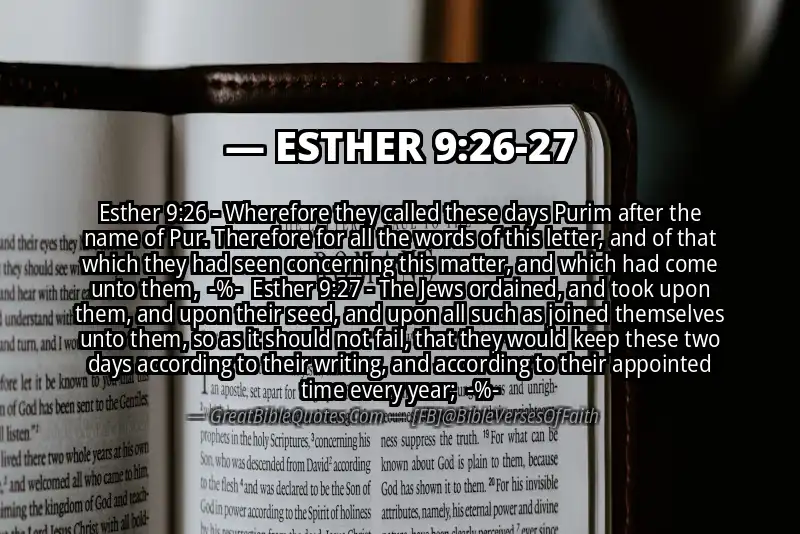 Image for ESTHER 9:26-27 Bible verse
