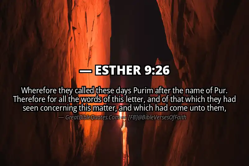 ESTHER 9:26 Verse