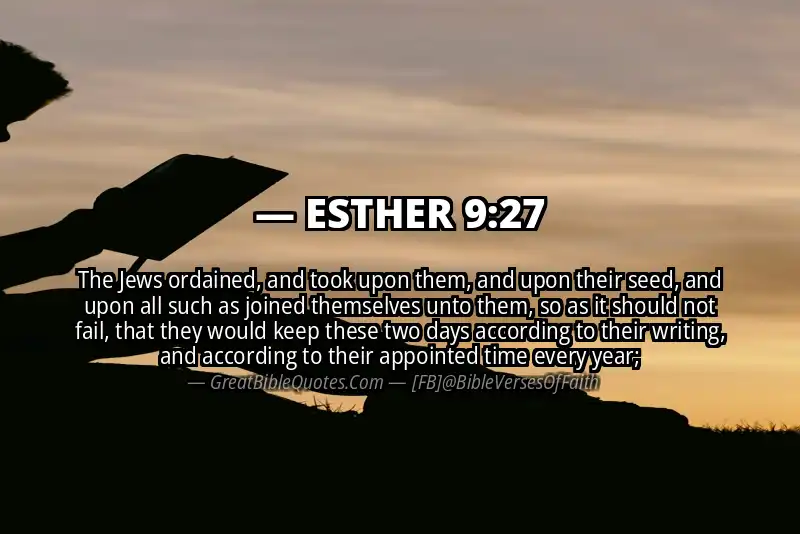ESTHER 9:27 Verse