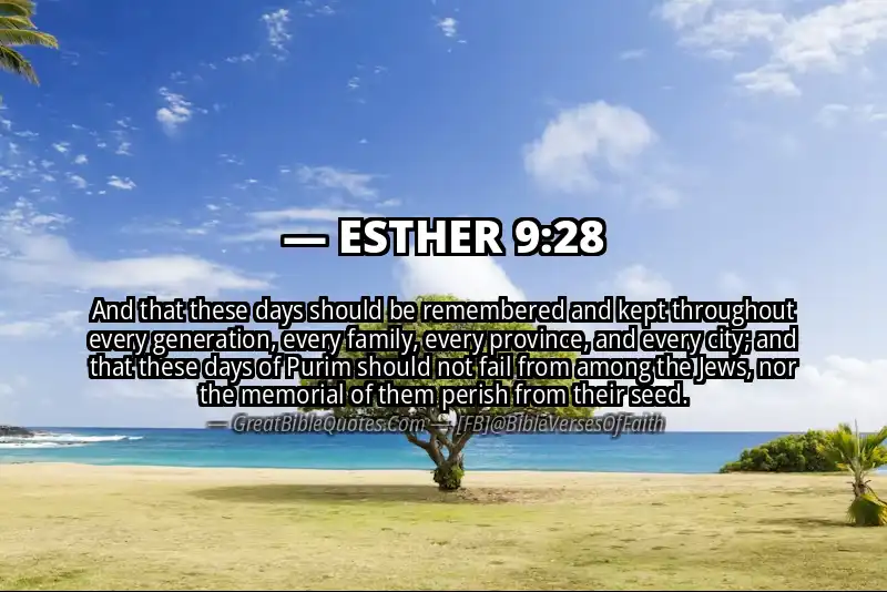 ESTHER 9:28 Verse