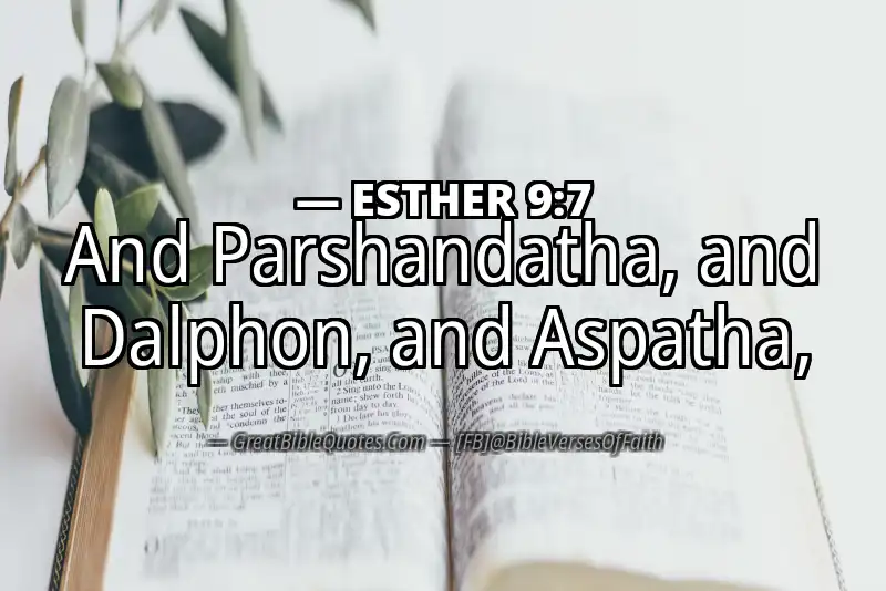 ESTHER 9:7 Verse