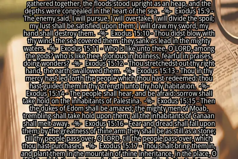 Image for EXODUS 15:1-19 Bible verse