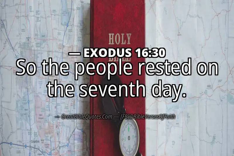 EXODUS 16:30 Verse