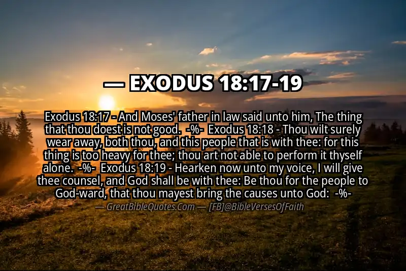 Image for EXODUS 18:17-19 Bible verse