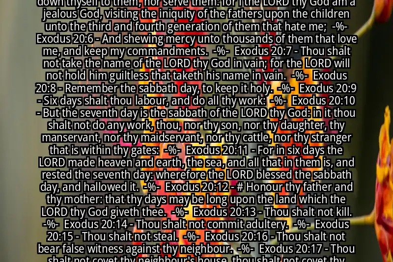 Image for EXODUS 20:1-17 Bible verse