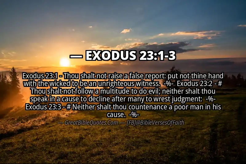Image for EXODUS 23:1-3 Bible verse