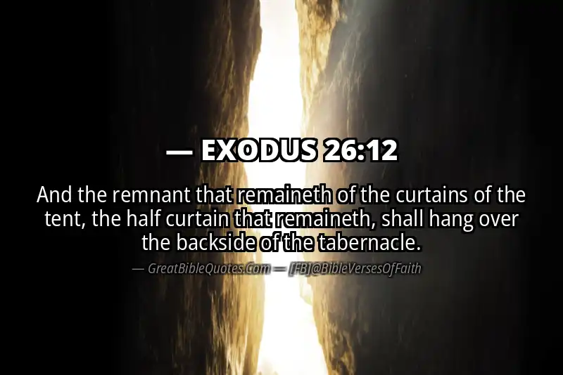 EXODUS 26:12 Verse