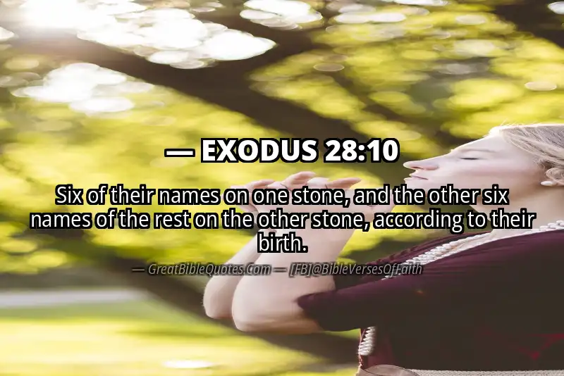 EXODUS 28:10 Verse